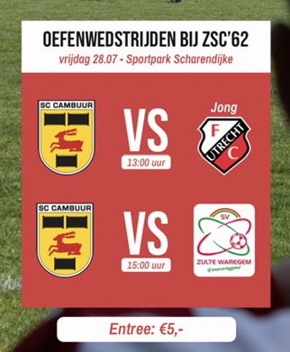 oefenwedstrijden cambuur